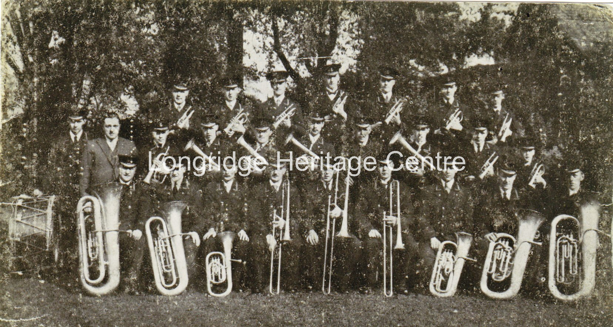 239C - Longridge Band - Group photograph on a dance programme - 1927
